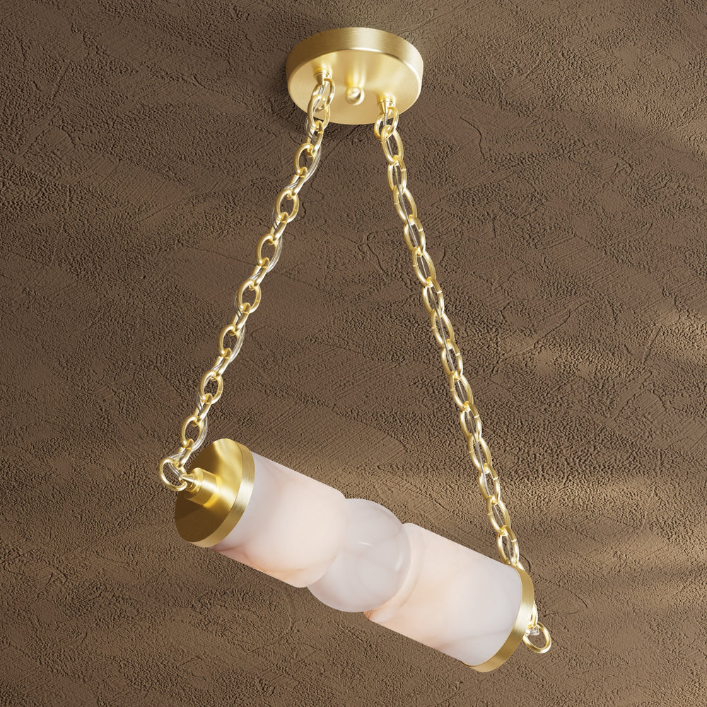 Rowley - Two Light Alabaster Pendant