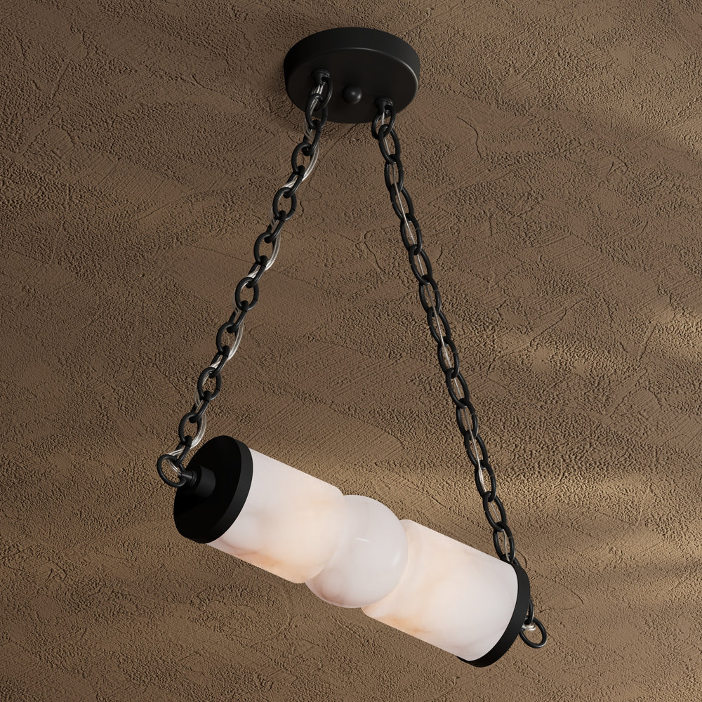 Rowley - Two Light Alabaster Pendant