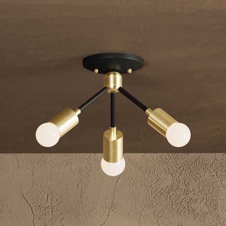 Alhambra - Three Light Semi Flush Fixture - Semi Flush - Custom Lighting By Velora