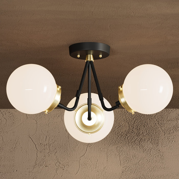 Fresno - Three Light Semi Flush Fixture