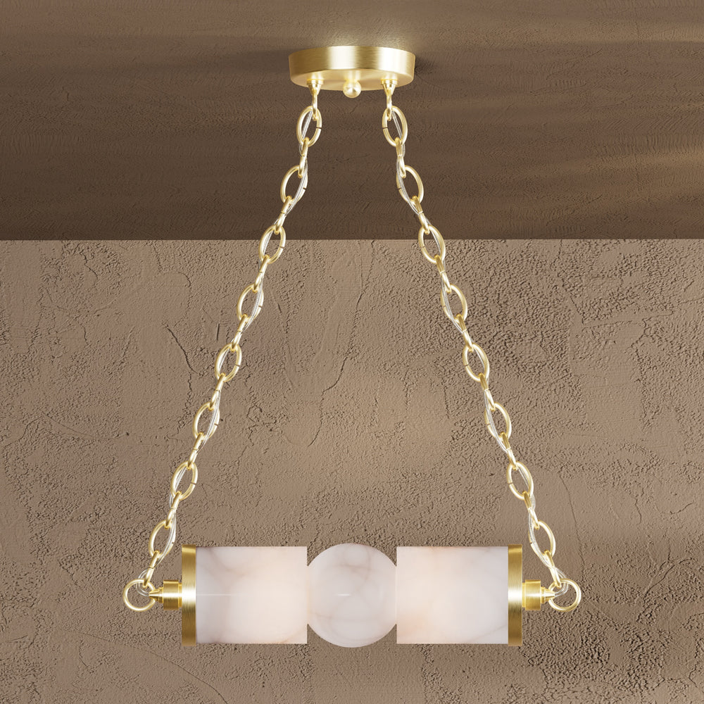 Rowley - Two Light Alabaster Pendant