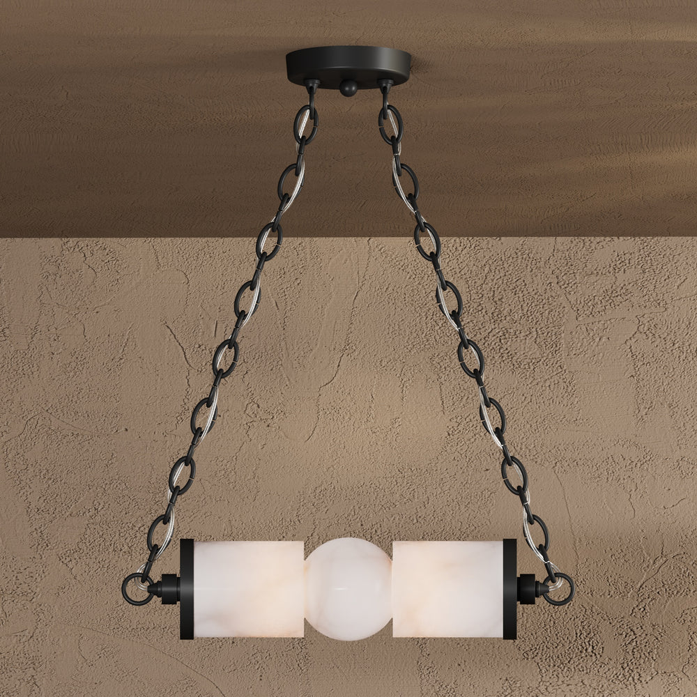 Rowley - Two Light Alabaster Pendant