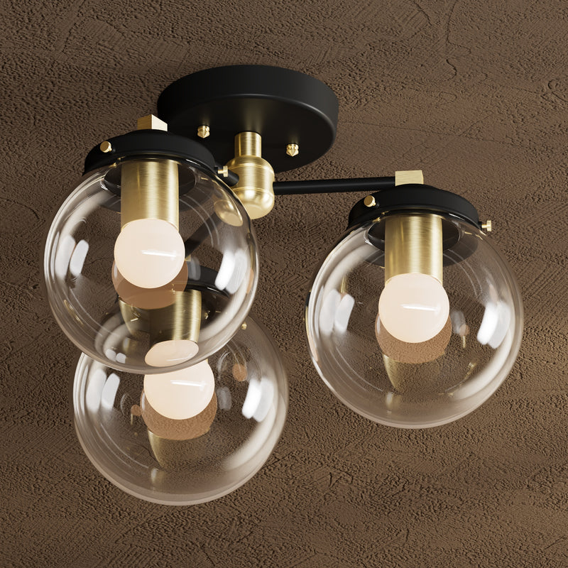 Hawthorne - Three Light Semi Flush Fixture - Semi Flush - Custom Lighting By Velora