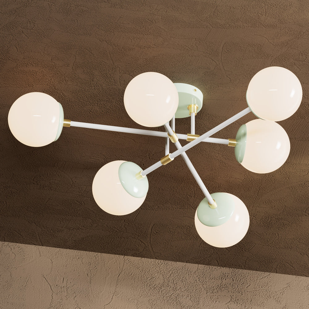Hazelton - Six Light Semi Flush Fixture