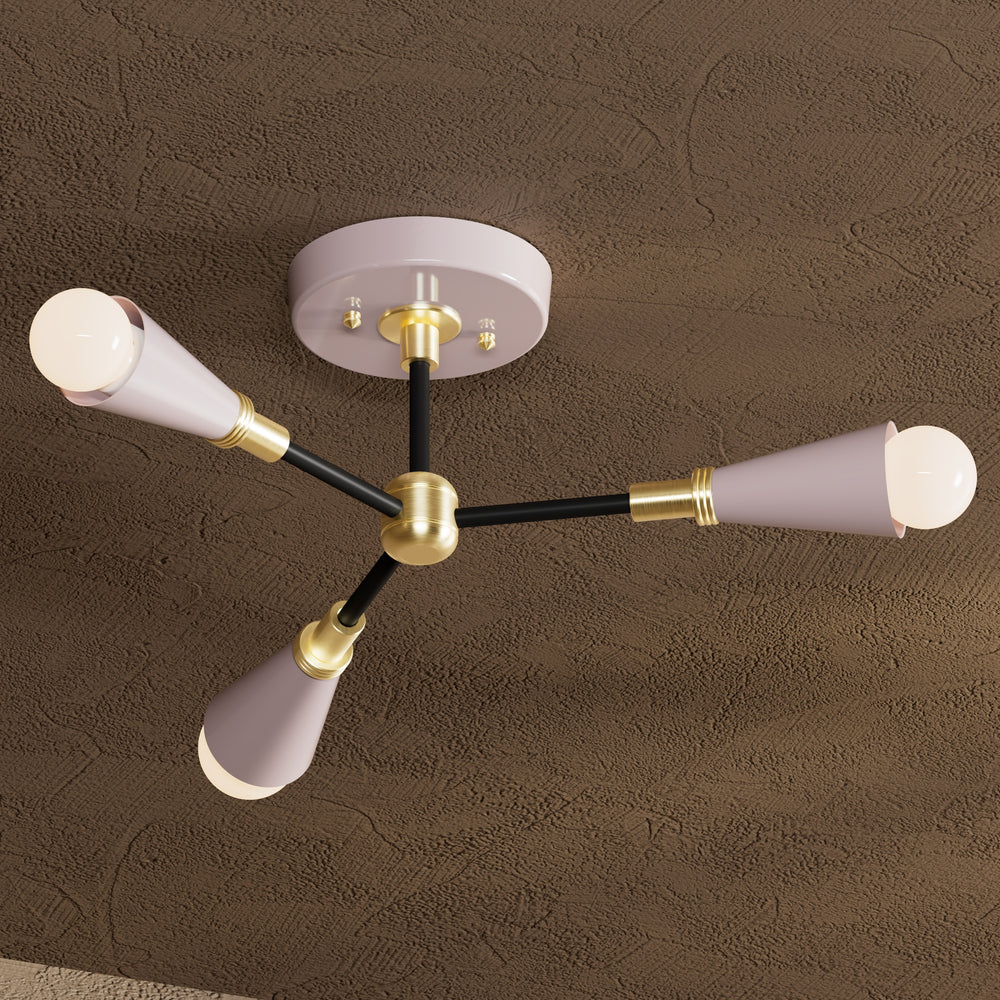 Kyoto - Three Light Semi Flush Fixture