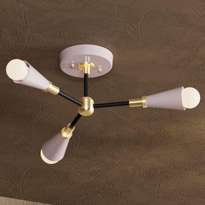 Kyoto - Three Light Semi Flush Fixture