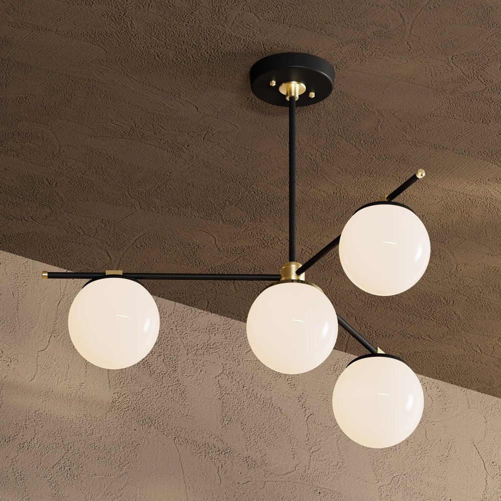 Missoula - Modern Glass Globe 4 Light Chandelier