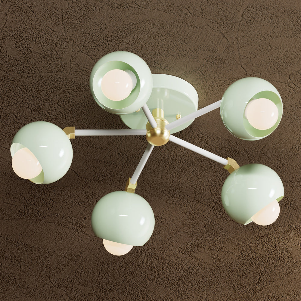 Modesto - Five Light Semi Flush Fixture