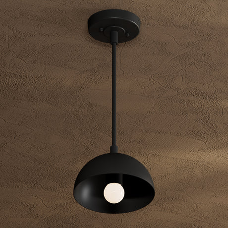 Roanoke - Single Light Pendant - Matte Black - Ceiling Light Fixtures - Custom Lighting By Velora