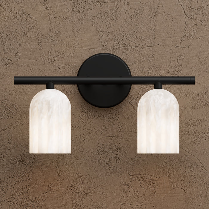Athos - Alabaster Two Light Vanity Sconce