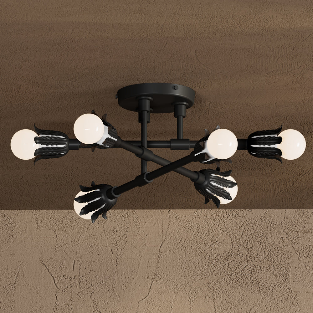 Catalina - Six Light Semi Flush Fixture