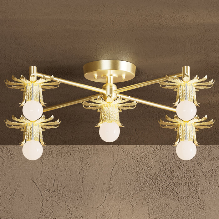 Joliet - 5 Light Semi Flush Fixture
