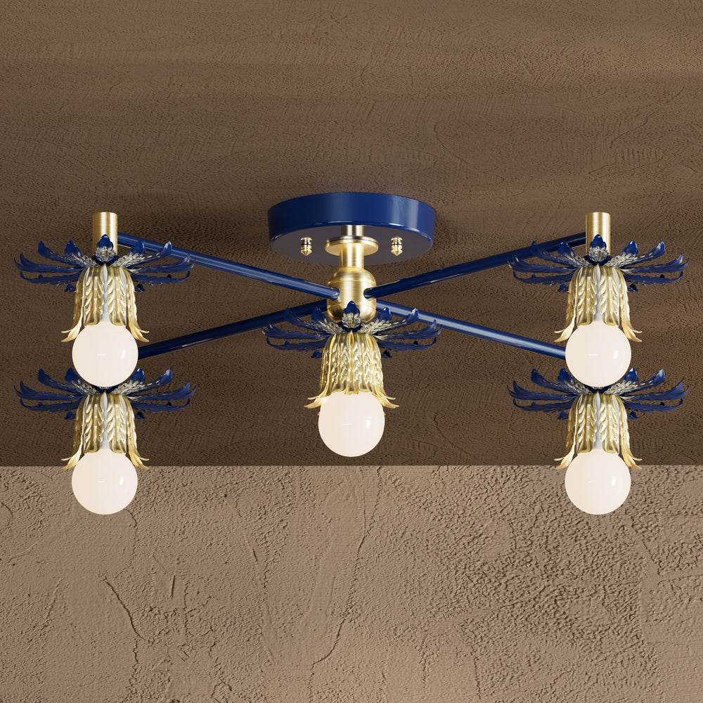 Joliet - 5 Light Semi Flush Fixture