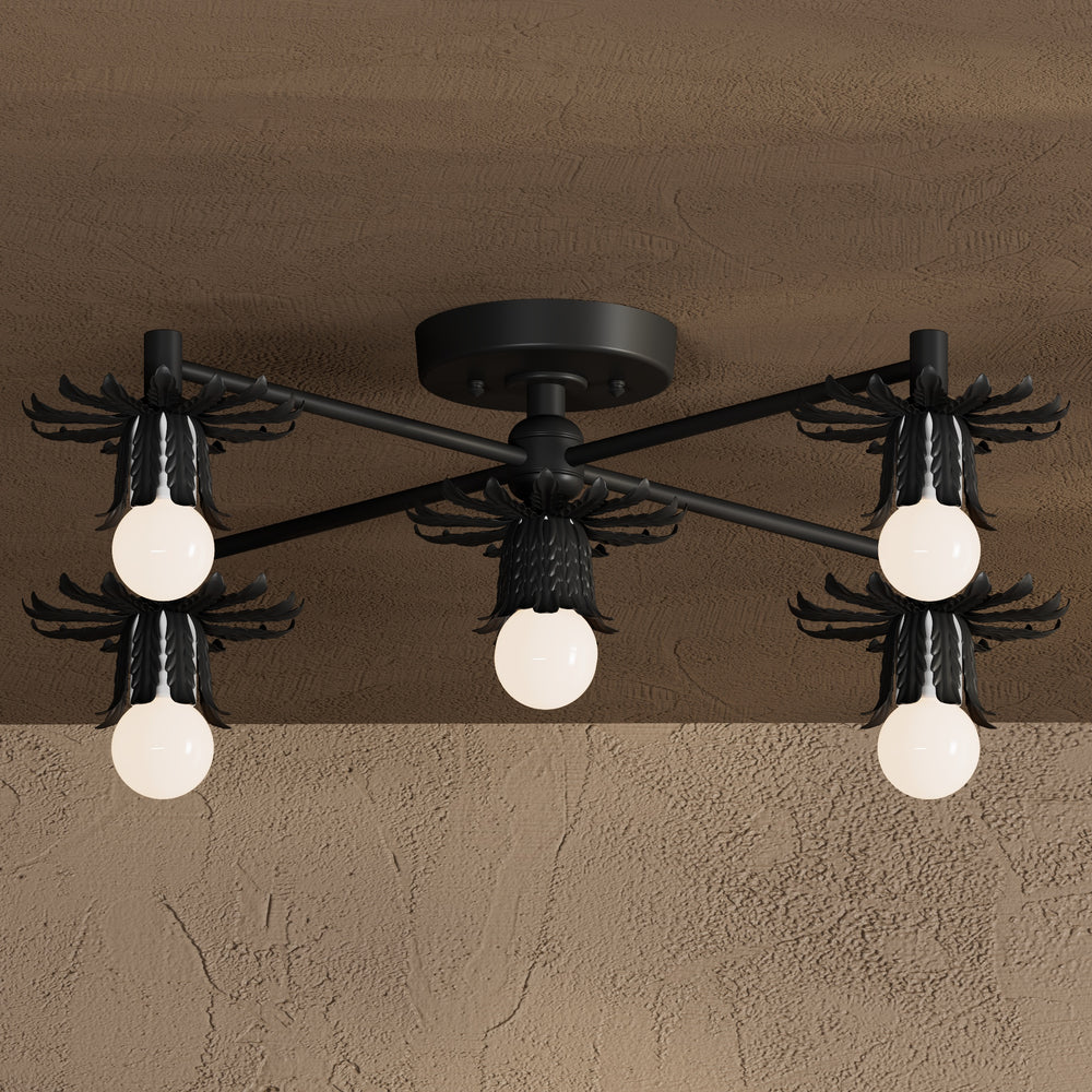 Joliet - 5 Light Semi Flush Fixture