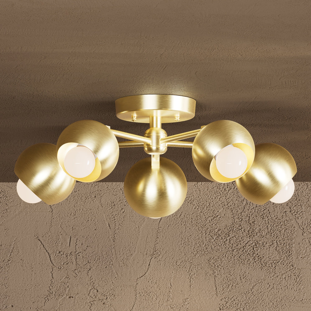 Modesto - Five Light Semi Flush Fixture