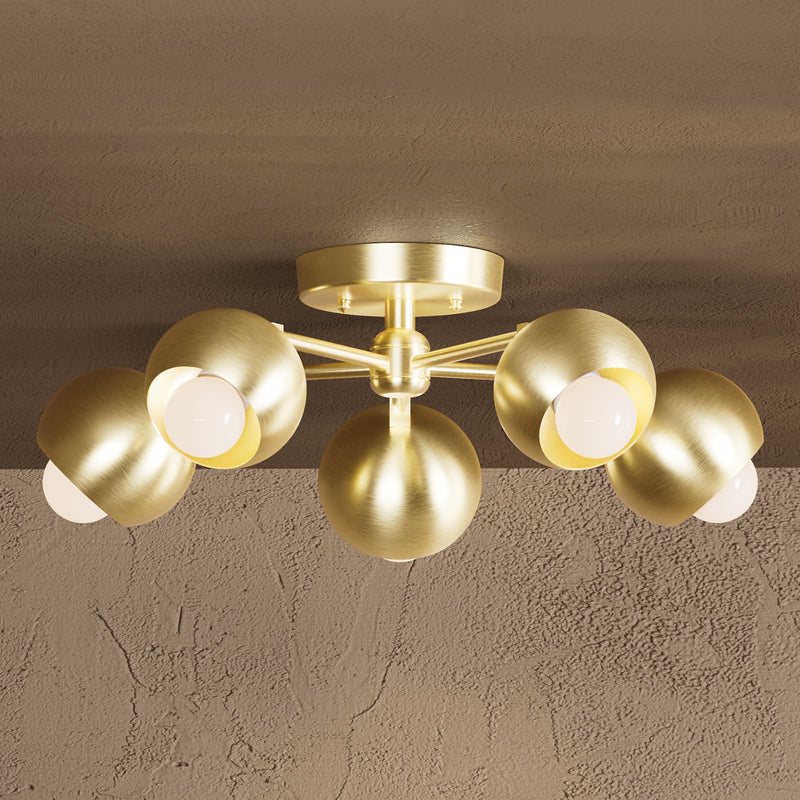Modesto - Five Light Semi Flush Fixture - Semi Flush - Custom Lighting By Velora