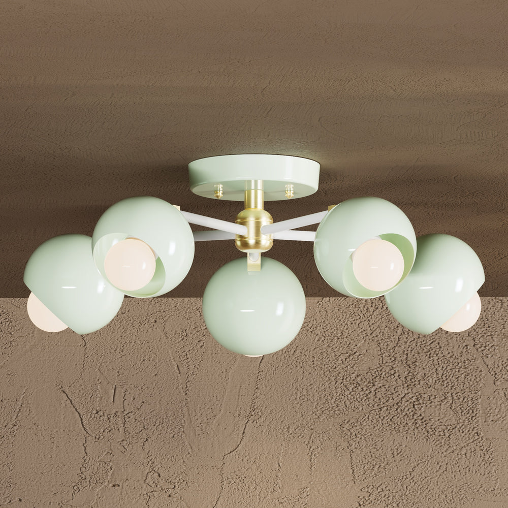 Modesto - Five Light Semi Flush Fixture