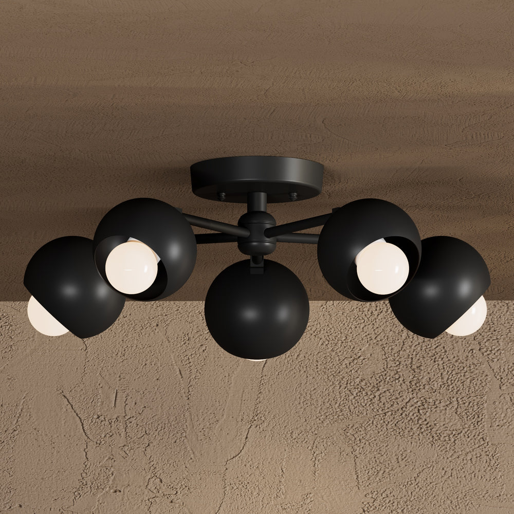 Modesto - Five Light Semi Flush Fixture