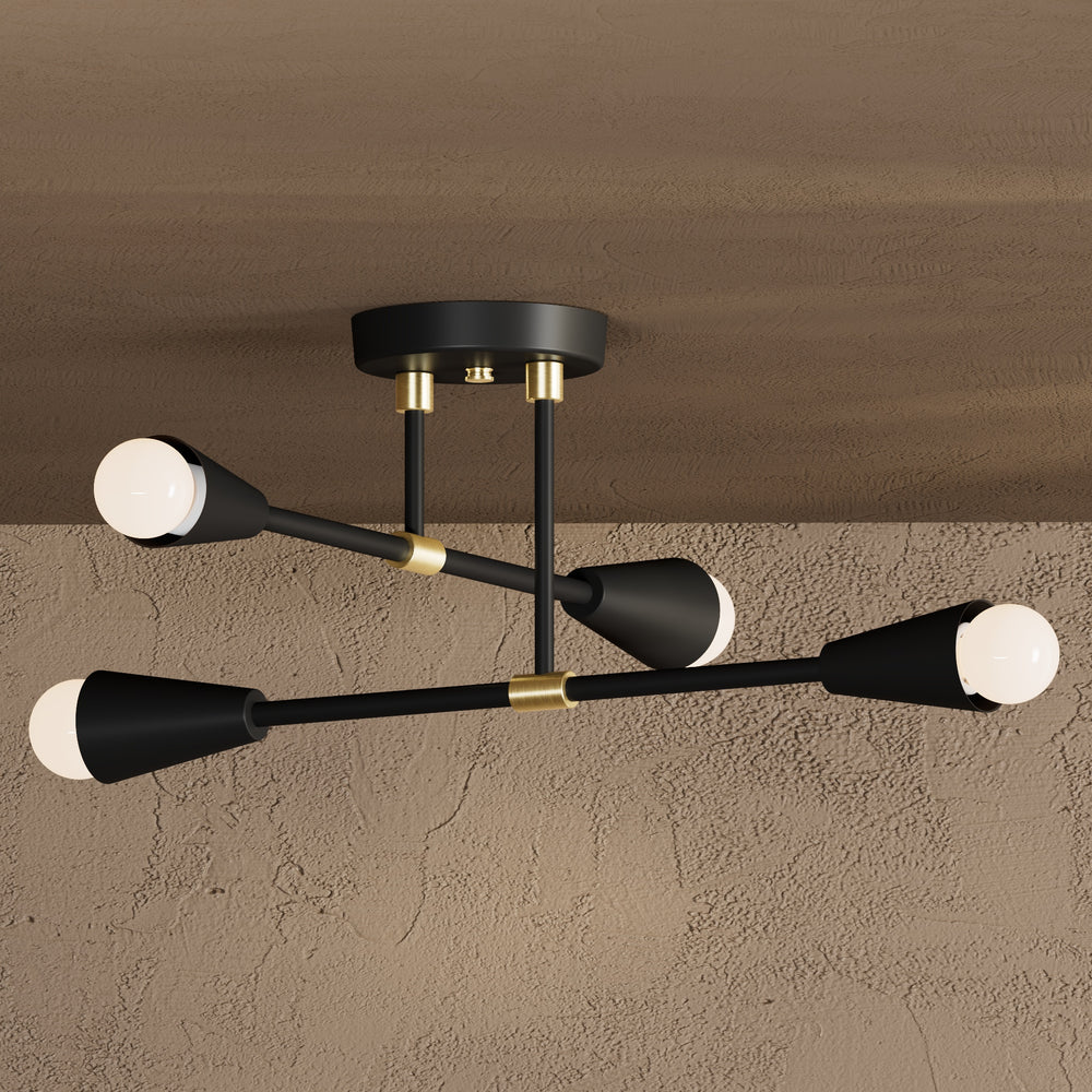 Sealy - Four Light Semi Flush Fixture