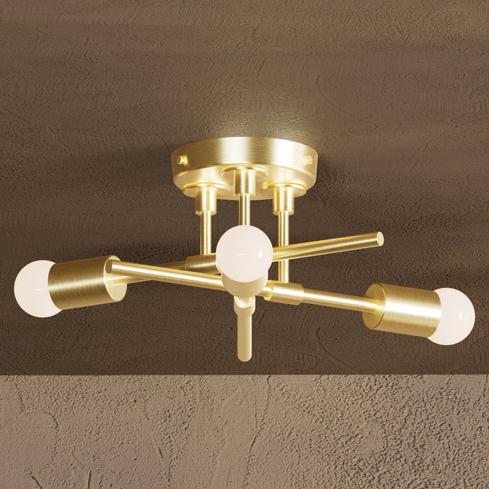 Tucson - Three Light Semi Flush Fixture