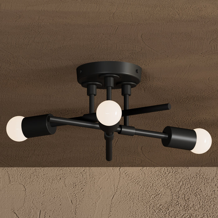 Tucson - Three Light Semi Flush Fixture