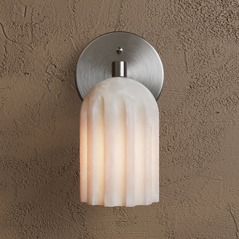 Rue - Alabaster Single Light Sconce - Wall Sconce - Custom Lighting By Velora