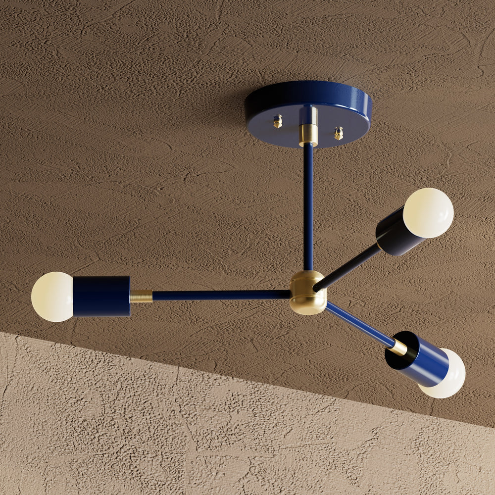 Seoul - 3 Light Mid Century Inspired Chandelier