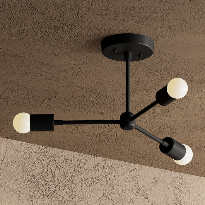 Seoul - 3 Light Mid Century Inspired Chandelier