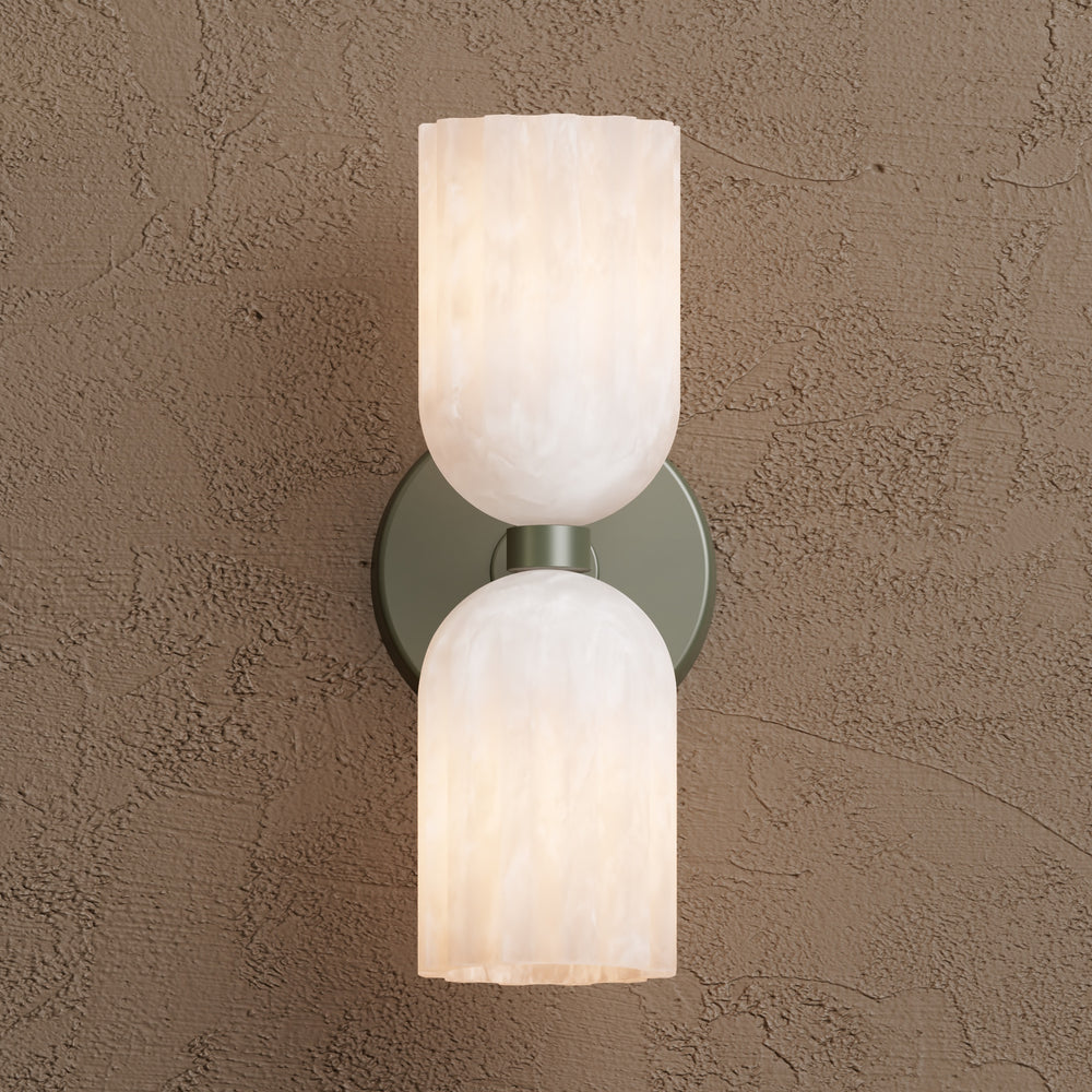 Tulum - Alabaster 2 Light Sconce - Wall Sconce - Custom Lighting By Velora