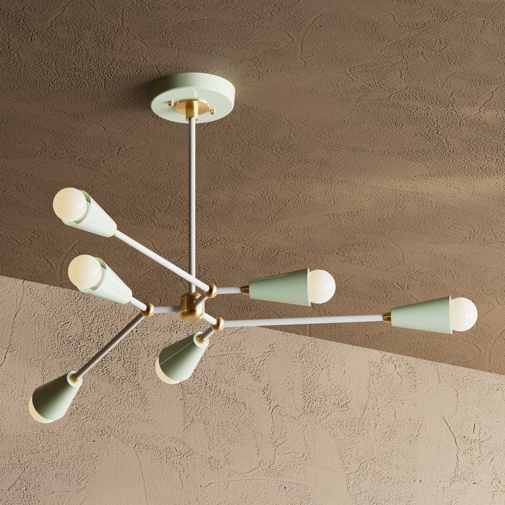 Trenton - 6 Light Sputnik Inspired Chandelier