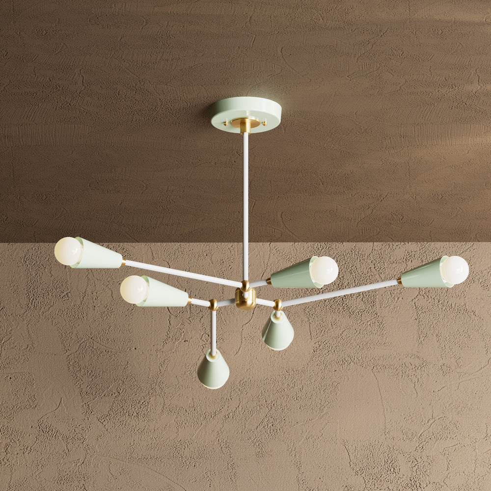 Trenton - 6 Light Sputnik Inspired Chandelier