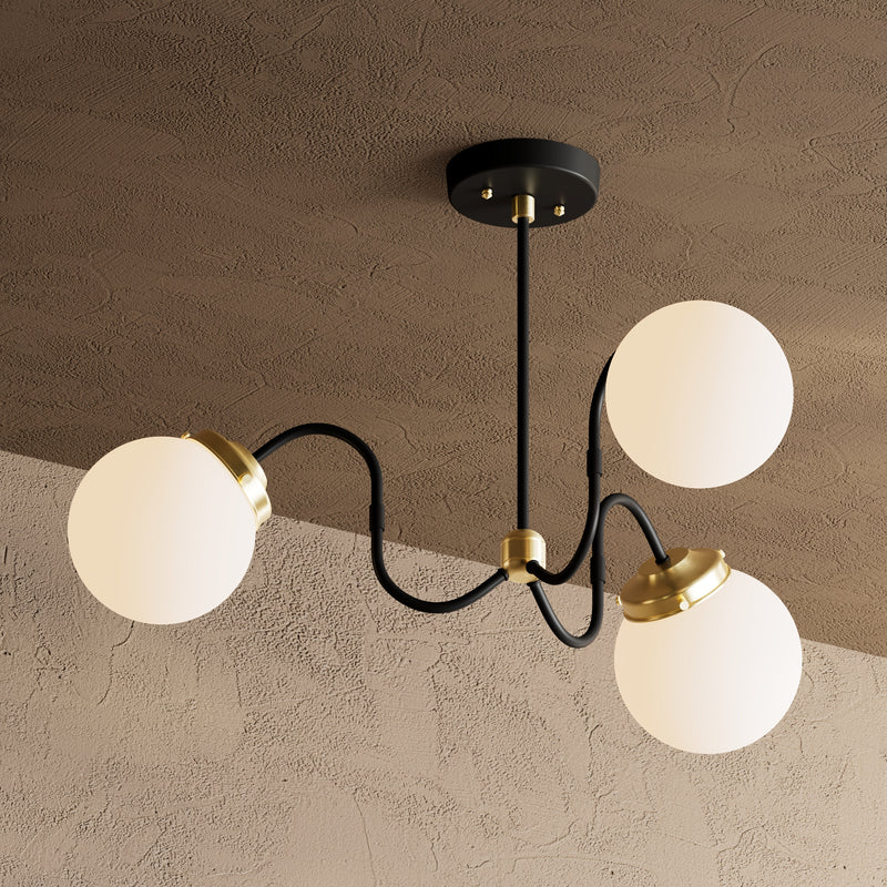 Amsterdam - 6" Glass Globe 3 Light Chandelier