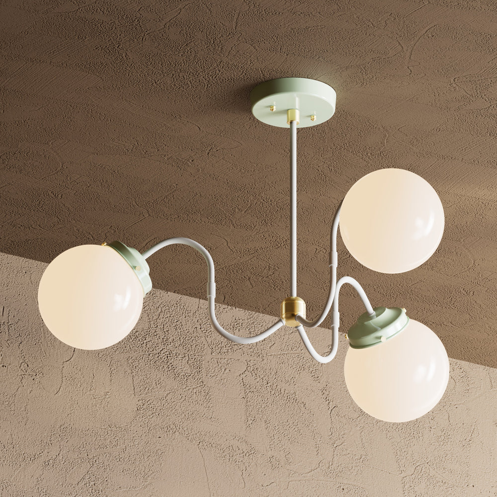 Amsterdam - 6" Glass Globe 3 Light Chandelier