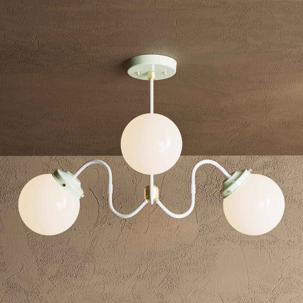 Amsterdam - 6" Glass Globe 3 Light Chandelier