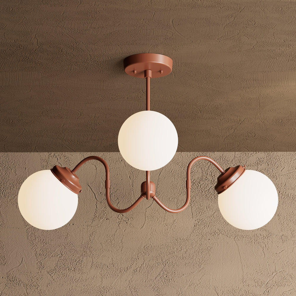 Amsterdam - 6" Glass Globe 3 Light Chandelier