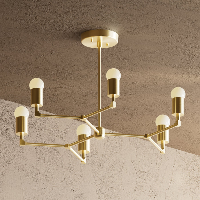 Budapest - 6 Light Mid Century Inspired Chandelier