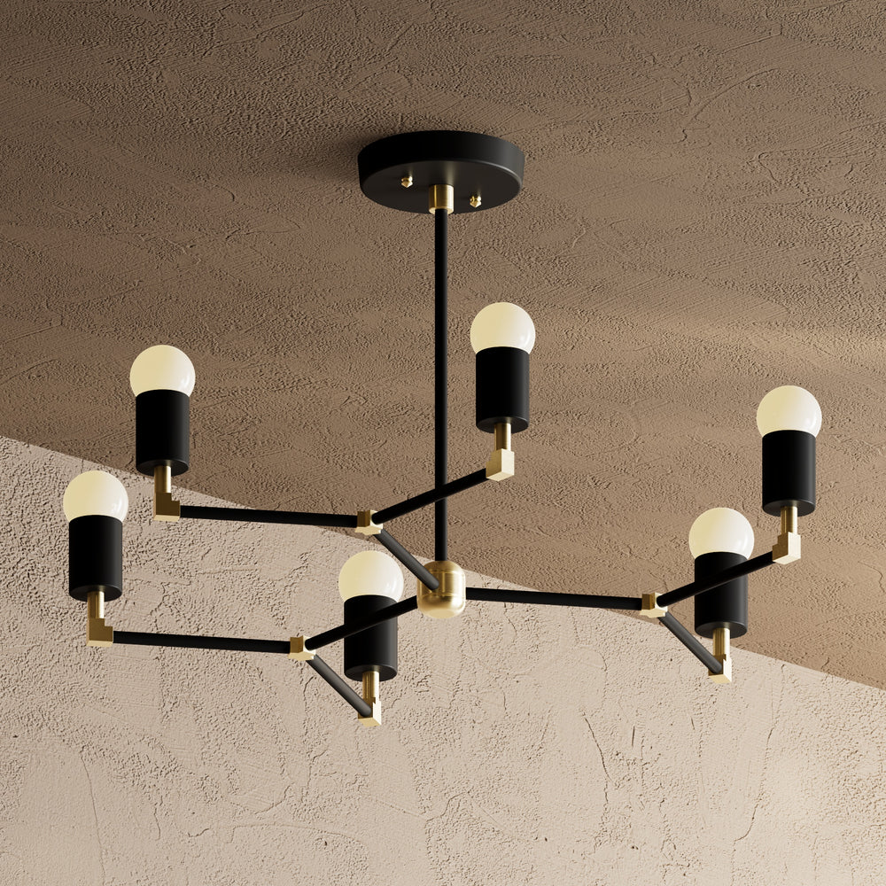 Budapest - 6 Light Mid Century Inspired Chandelier