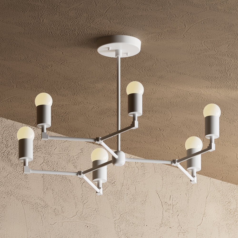 Budapest - 6 Light Mid Century Inspired Chandelier