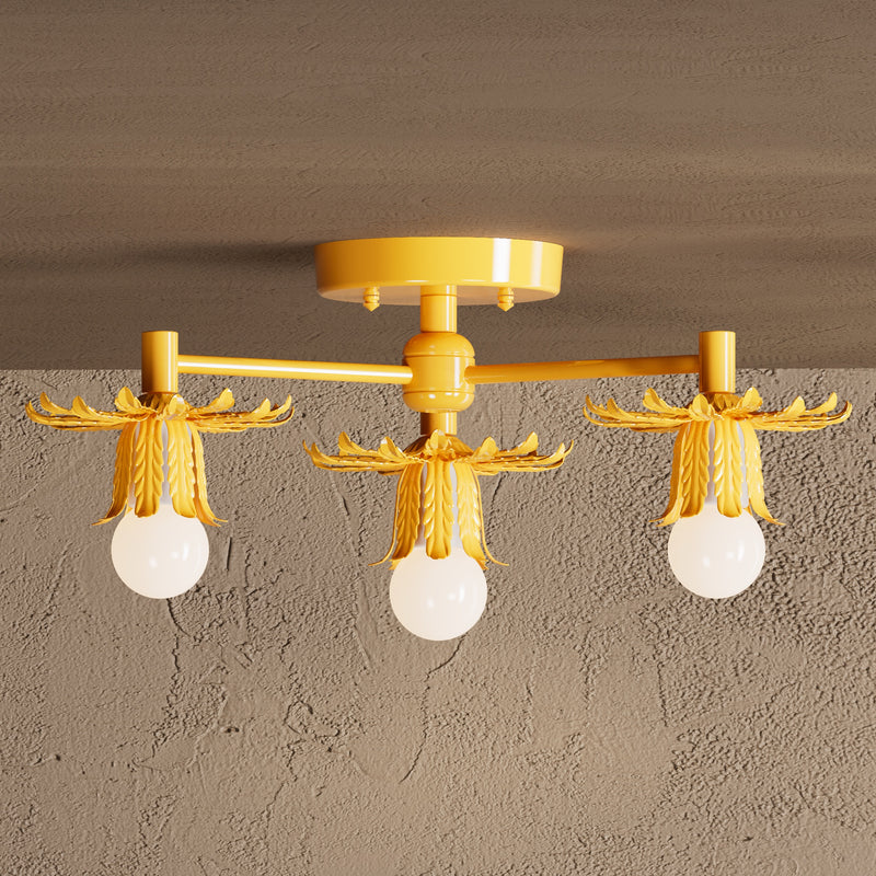 Joliet - 3 Light Semi Flush Fixture - Ceiling Light Fixtures - Custom Lighting By Velora
