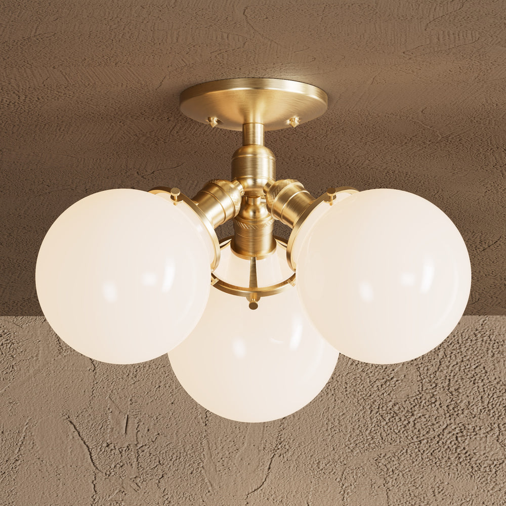 Palmdale - Three Light Semi Flush Fixture