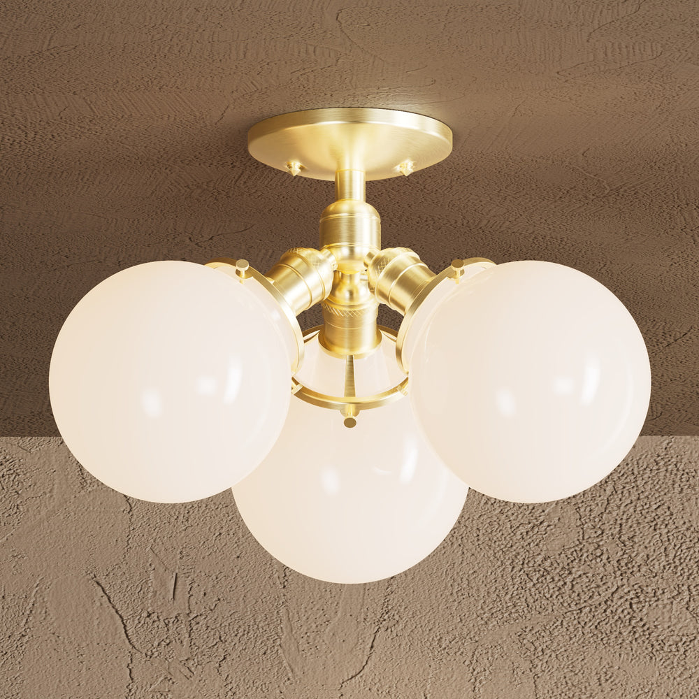 Palmdale - Three Light Semi Flush Fixture