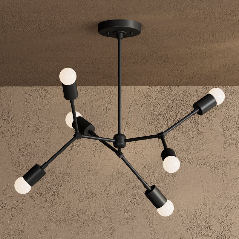 Portland - 6 Light Chandelier - Chandelier - Custom Lighting By Velora