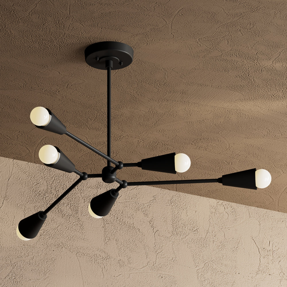 Trenton - 6 Light Sputnik Inspired Chandelier