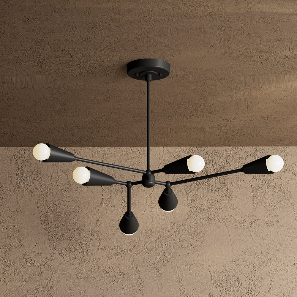 Trenton - 6 Light Sputnik Inspired Chandelier