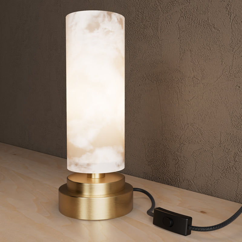 Whitby - Alabaster Table Lamp - Table Lamp - Custom Lighting By Velora