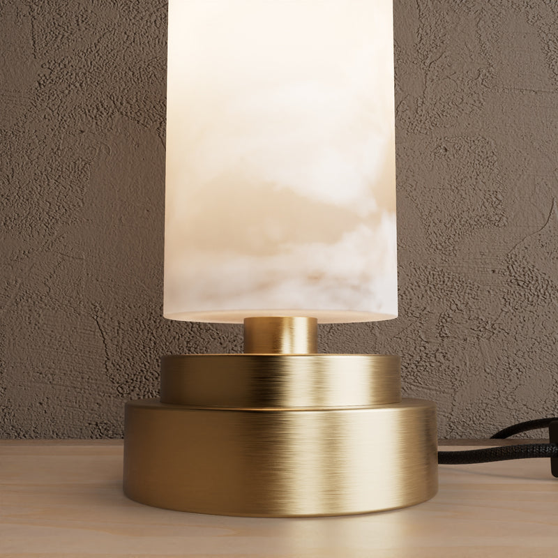 Whitby - Alabaster Table Lamp - Table Lamp - Custom Lighting By Velora