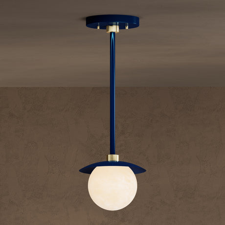 Macon - Single Light Round Alabaster Pendant