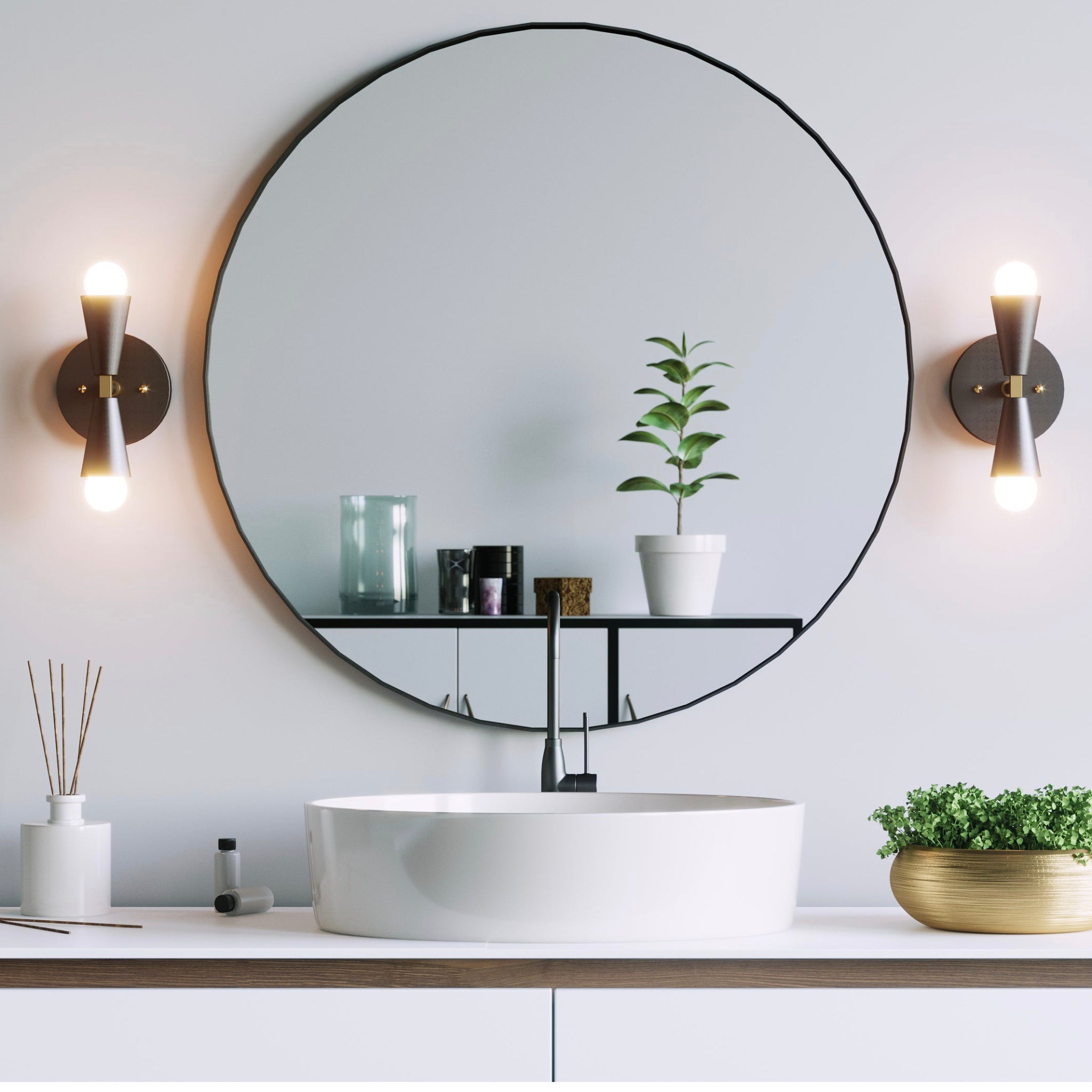 Ansonia Wall Sconce, Handcrafted Mid-Century Wall Sconce – Velora