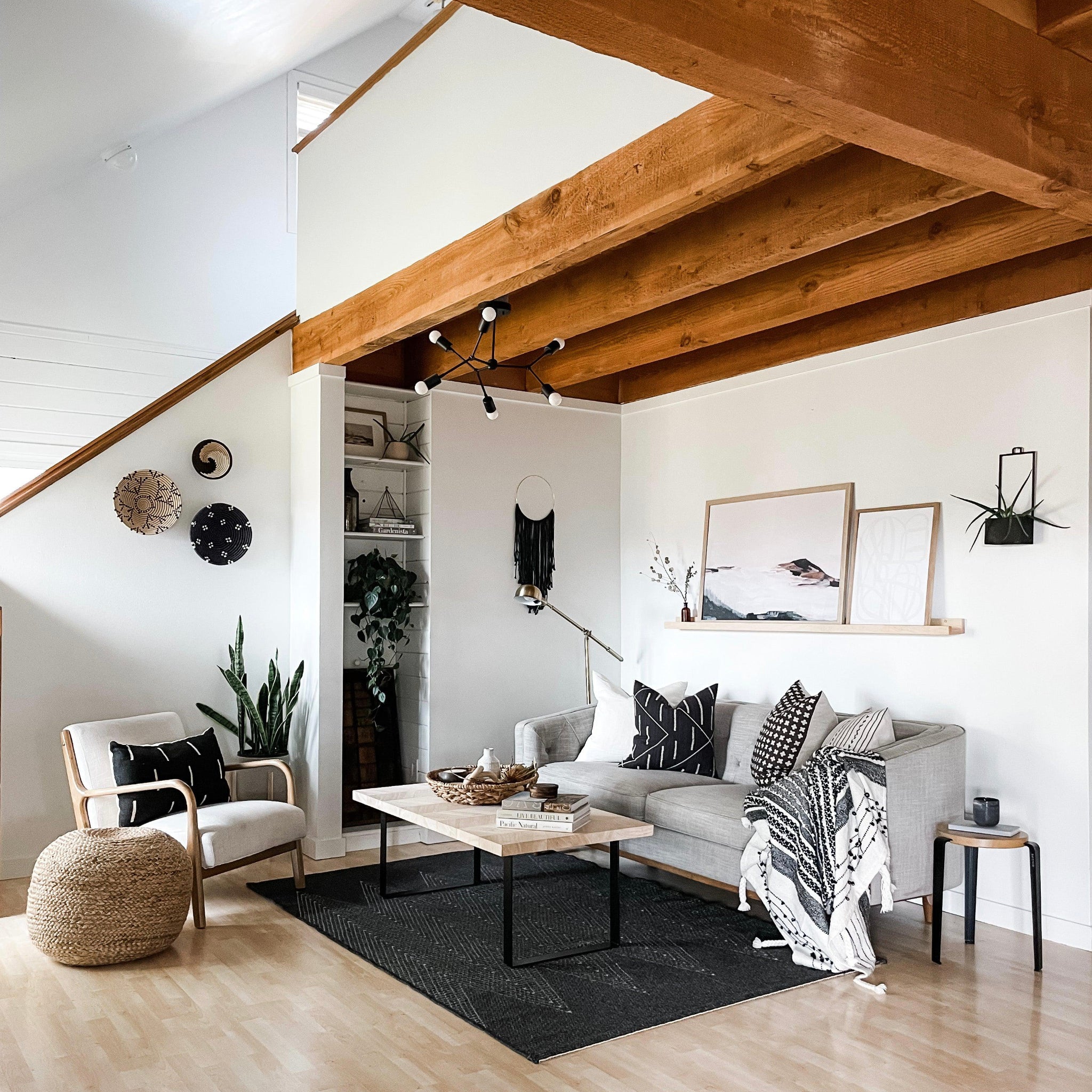 Portland Chandelier, Handcrafted 6 Light Mid-Century Modern Dining